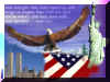 Eagle, American flag, twin towers, september 11 tribute