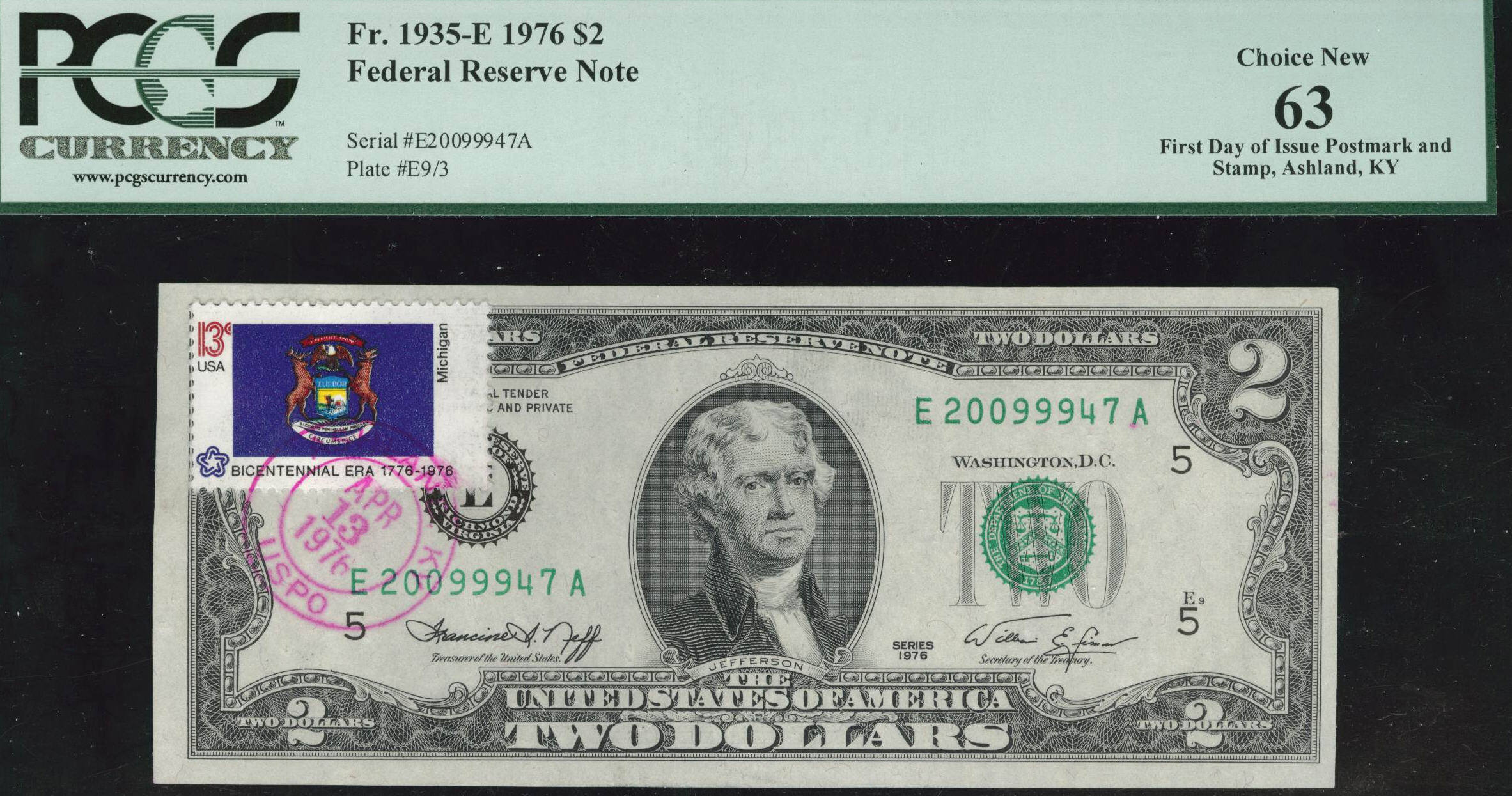 Fr 1935F* 1976 Two Dollar Star 2 Note Atlanta PCGS Graded 64 Vry Choice New Bill 