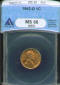 1942-D Mint State 66 Cent (ANACS) Red