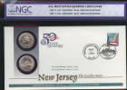 1999-PD FDI US mint cover MS64-65 NEW JERSEY (NGC)